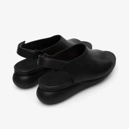 Camper Balloon Wedge Sandals Black - Womens Singapore OOUCVG-185